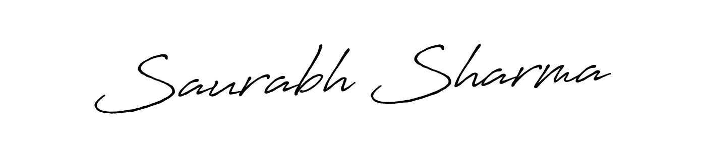 How to make Saurabh Sharma name signature. Use Antro_Vectra_Bolder style for creating short signs online. This is the latest handwritten sign. Saurabh Sharma signature style 7 images and pictures png