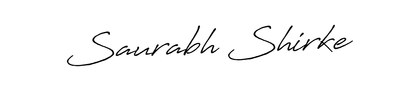 Make a beautiful signature design for name Saurabh Shirke. With this signature (Antro_Vectra_Bolder) style, you can create a handwritten signature for free. Saurabh Shirke signature style 7 images and pictures png
