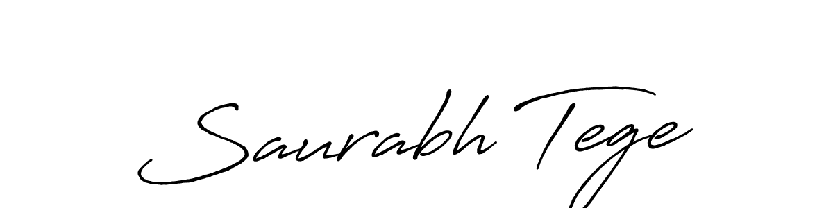Make a beautiful signature design for name Saurabh Tege. With this signature (Antro_Vectra_Bolder) style, you can create a handwritten signature for free. Saurabh Tege signature style 7 images and pictures png