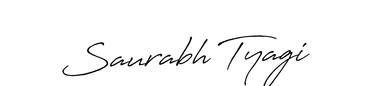 Make a beautiful signature design for name Saurabh Tyagi. With this signature (Antro_Vectra_Bolder) style, you can create a handwritten signature for free. Saurabh Tyagi signature style 7 images and pictures png