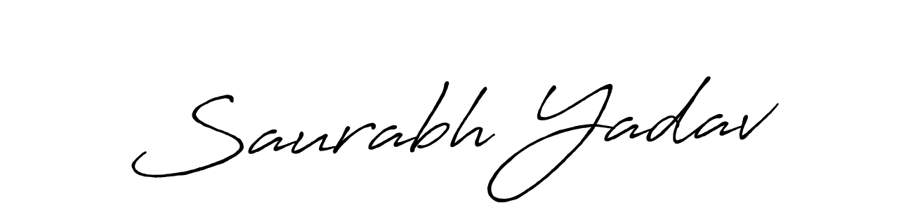 Design your own signature with our free online signature maker. With this signature software, you can create a handwritten (Antro_Vectra_Bolder) signature for name Saurabh Yadav. Saurabh Yadav signature style 7 images and pictures png