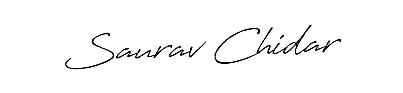 Saurav Chidar stylish signature style. Best Handwritten Sign (Antro_Vectra_Bolder) for my name. Handwritten Signature Collection Ideas for my name Saurav Chidar. Saurav Chidar signature style 7 images and pictures png