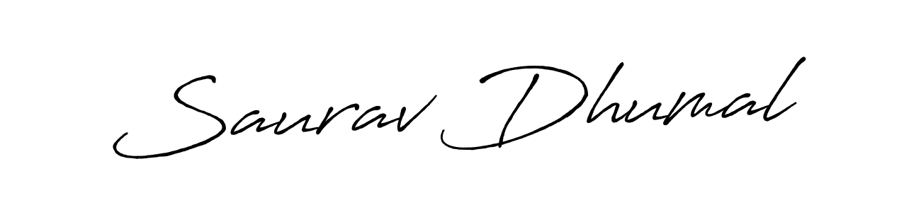 Design your own signature with our free online signature maker. With this signature software, you can create a handwritten (Antro_Vectra_Bolder) signature for name Saurav Dhumal. Saurav Dhumal signature style 7 images and pictures png