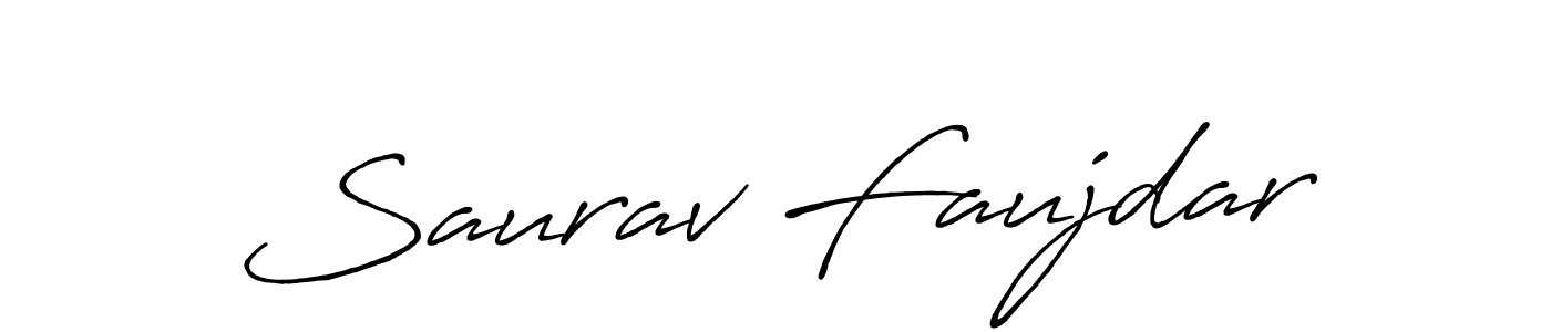 Design your own signature with our free online signature maker. With this signature software, you can create a handwritten (Antro_Vectra_Bolder) signature for name Saurav Faujdar. Saurav Faujdar signature style 7 images and pictures png