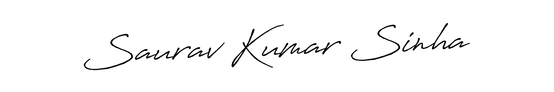 Make a beautiful signature design for name Saurav Kumar Sinha. With this signature (Antro_Vectra_Bolder) style, you can create a handwritten signature for free. Saurav Kumar Sinha signature style 7 images and pictures png