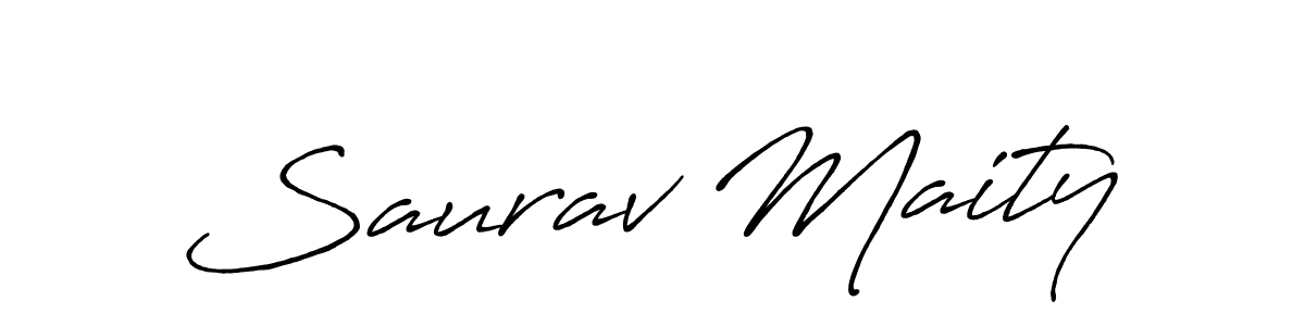 The best way (Antro_Vectra_Bolder) to make a short signature is to pick only two or three words in your name. The name Saurav Maity include a total of six letters. For converting this name. Saurav Maity signature style 7 images and pictures png