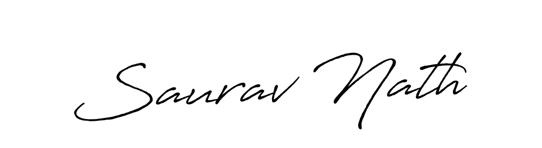 Make a beautiful signature design for name Saurav Nath. With this signature (Antro_Vectra_Bolder) style, you can create a handwritten signature for free. Saurav Nath signature style 7 images and pictures png