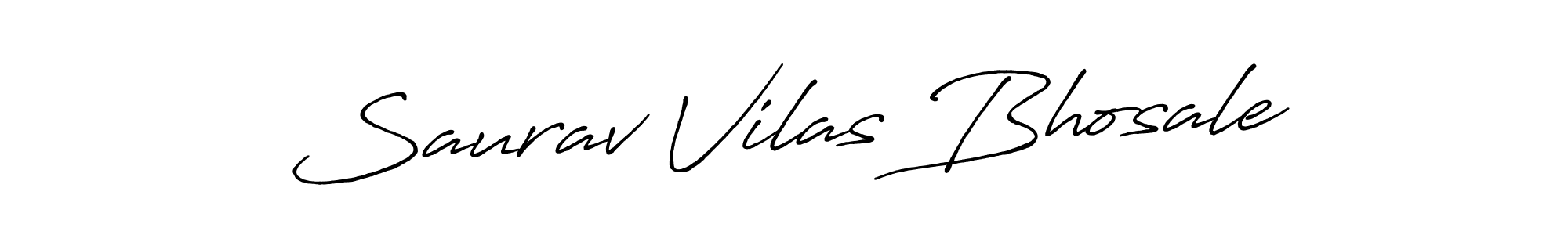Design your own signature with our free online signature maker. With this signature software, you can create a handwritten (Antro_Vectra_Bolder) signature for name Saurav Vilas Bhosale. Saurav Vilas Bhosale signature style 7 images and pictures png