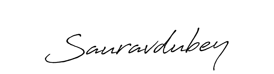 How to make Sauravdubey name signature. Use Antro_Vectra_Bolder style for creating short signs online. This is the latest handwritten sign. Sauravdubey signature style 7 images and pictures png