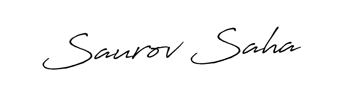 Make a beautiful signature design for name Saurov Saha. With this signature (Antro_Vectra_Bolder) style, you can create a handwritten signature for free. Saurov Saha signature style 7 images and pictures png