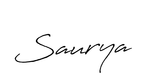 How to make Saurya name signature. Use Antro_Vectra_Bolder style for creating short signs online. This is the latest handwritten sign. Saurya signature style 7 images and pictures png