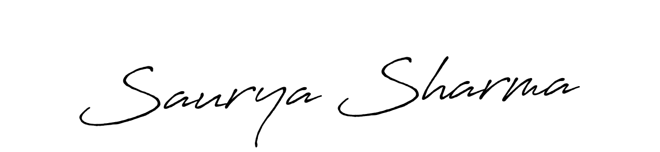 Make a short Saurya Sharma signature style. Manage your documents anywhere anytime using Antro_Vectra_Bolder. Create and add eSignatures, submit forms, share and send files easily. Saurya Sharma signature style 7 images and pictures png