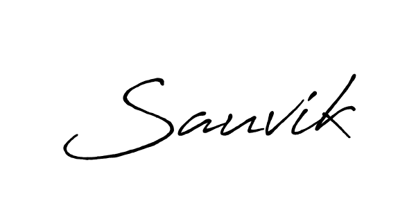 Make a beautiful signature design for name Sauvik. With this signature (Antro_Vectra_Bolder) style, you can create a handwritten signature for free. Sauvik signature style 7 images and pictures png