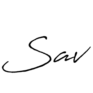 Make a beautiful signature design for name Sav. With this signature (Antro_Vectra_Bolder) style, you can create a handwritten signature for free. Sav signature style 7 images and pictures png