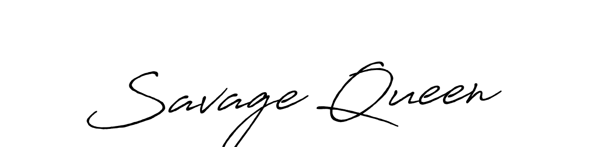 Create a beautiful signature design for name Savage Queen. With this signature (Antro_Vectra_Bolder) fonts, you can make a handwritten signature for free. Savage Queen signature style 7 images and pictures png