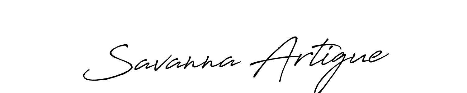 Make a beautiful signature design for name Savanna Artigue. With this signature (Antro_Vectra_Bolder) style, you can create a handwritten signature for free. Savanna Artigue signature style 7 images and pictures png