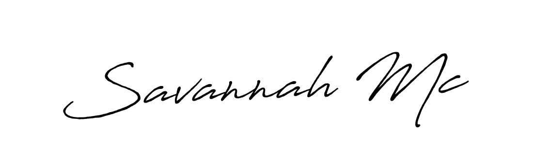 You should practise on your own different ways (Antro_Vectra_Bolder) to write your name (Savannah Mc) in signature. don't let someone else do it for you. Savannah Mc signature style 7 images and pictures png