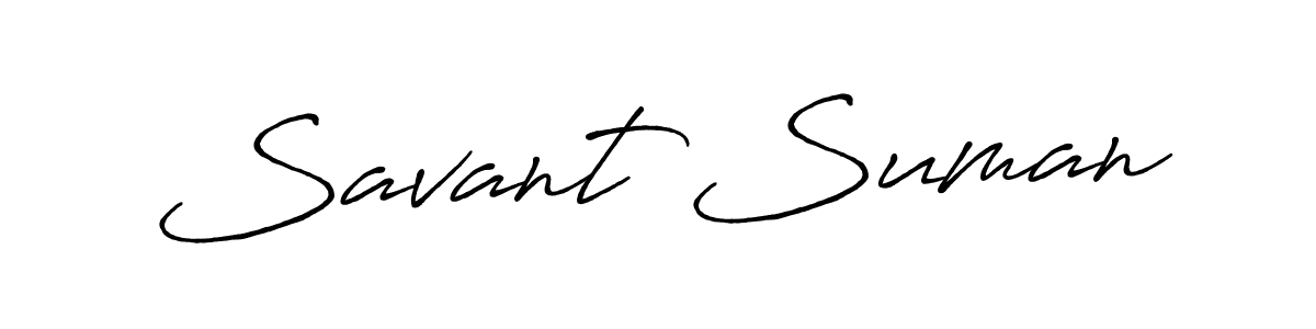 Make a beautiful signature design for name Savant Suman. Use this online signature maker to create a handwritten signature for free. Savant Suman signature style 7 images and pictures png