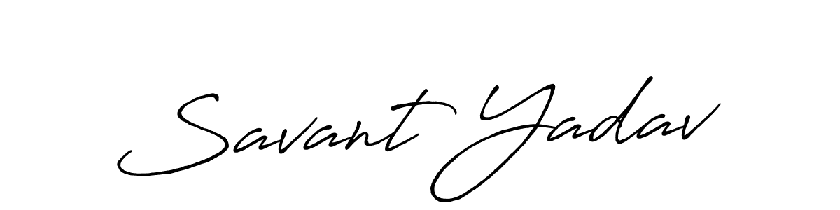 Use a signature maker to create a handwritten signature online. With this signature software, you can design (Antro_Vectra_Bolder) your own signature for name Savant Yadav. Savant Yadav signature style 7 images and pictures png