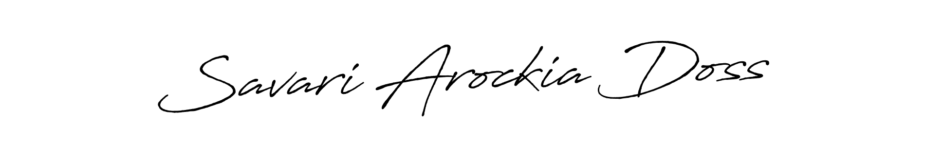 How to make Savari Arockia Doss name signature. Use Antro_Vectra_Bolder style for creating short signs online. This is the latest handwritten sign. Savari Arockia Doss signature style 7 images and pictures png