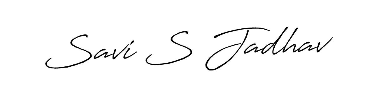 Also You can easily find your signature by using the search form. We will create Savi S Jadhav name handwritten signature images for you free of cost using Antro_Vectra_Bolder sign style. Savi S Jadhav signature style 7 images and pictures png