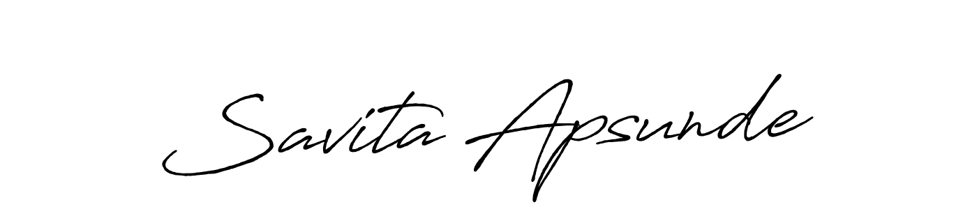 Create a beautiful signature design for name Savita Apsunde. With this signature (Antro_Vectra_Bolder) fonts, you can make a handwritten signature for free. Savita Apsunde signature style 7 images and pictures png