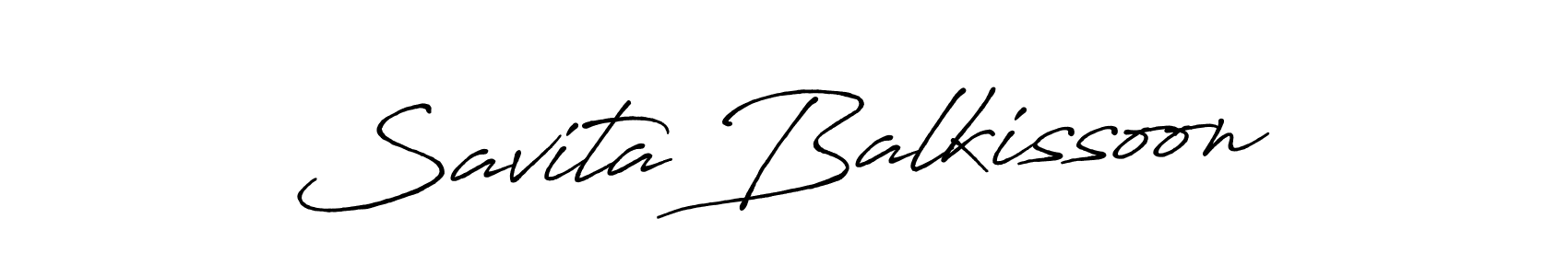 Make a beautiful signature design for name Savita Balkissoon. With this signature (Antro_Vectra_Bolder) style, you can create a handwritten signature for free. Savita Balkissoon signature style 7 images and pictures png