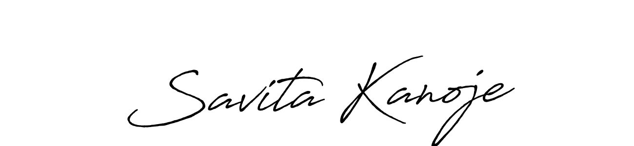 Make a beautiful signature design for name Savita Kanoje. With this signature (Antro_Vectra_Bolder) style, you can create a handwritten signature for free. Savita Kanoje signature style 7 images and pictures png