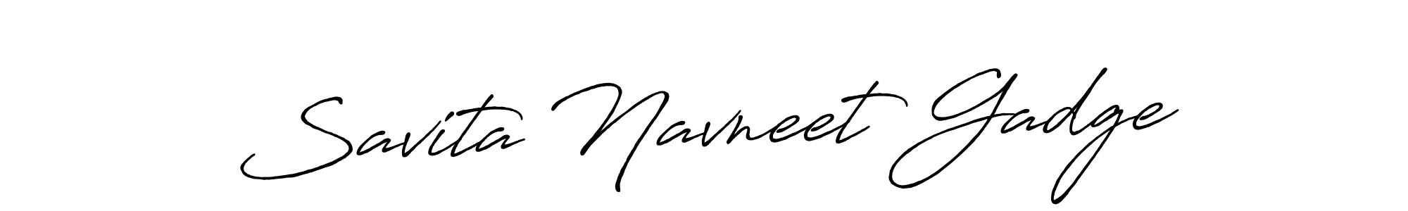 Make a beautiful signature design for name Savita Navneet Gadge. With this signature (Antro_Vectra_Bolder) style, you can create a handwritten signature for free. Savita Navneet Gadge signature style 7 images and pictures png