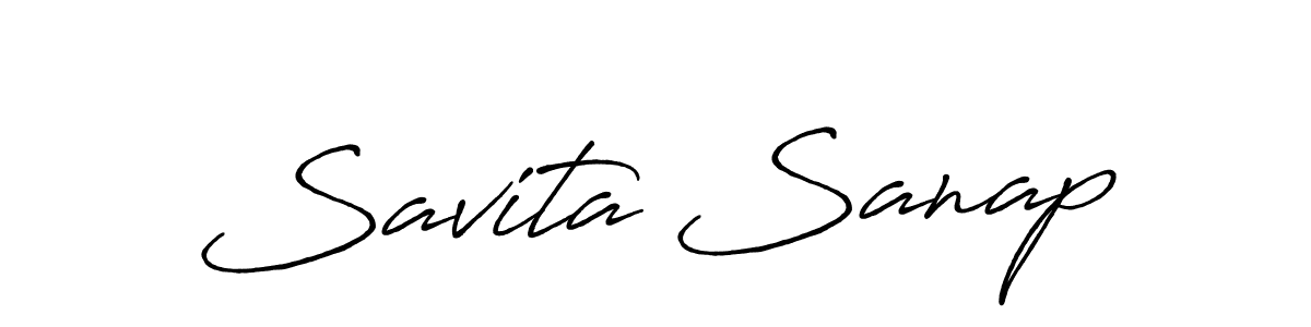 Make a beautiful signature design for name Savita Sanap. With this signature (Antro_Vectra_Bolder) style, you can create a handwritten signature for free. Savita Sanap signature style 7 images and pictures png