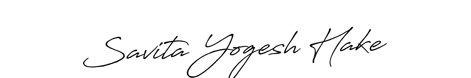Create a beautiful signature design for name Savita Yogesh Hake. With this signature (Antro_Vectra_Bolder) fonts, you can make a handwritten signature for free. Savita Yogesh Hake signature style 7 images and pictures png
