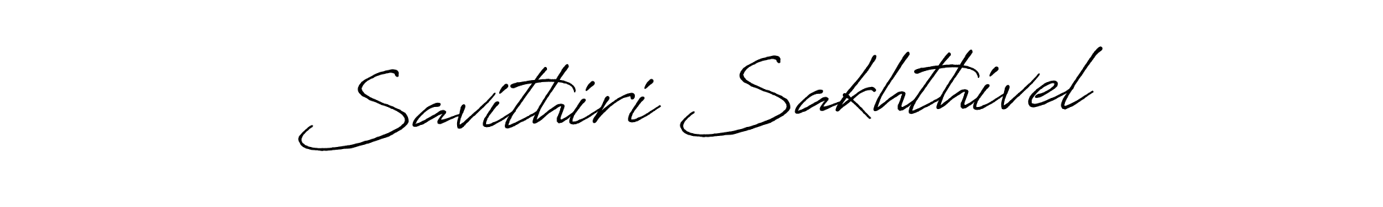 Create a beautiful signature design for name Savithiri Sakhthivel. With this signature (Antro_Vectra_Bolder) fonts, you can make a handwritten signature for free. Savithiri Sakhthivel signature style 7 images and pictures png