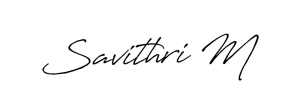 It looks lik you need a new signature style for name Savithri M. Design unique handwritten (Antro_Vectra_Bolder) signature with our free signature maker in just a few clicks. Savithri M signature style 7 images and pictures png