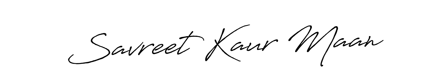 Use a signature maker to create a handwritten signature online. With this signature software, you can design (Antro_Vectra_Bolder) your own signature for name Savreet Kaur Maan. Savreet Kaur Maan signature style 7 images and pictures png