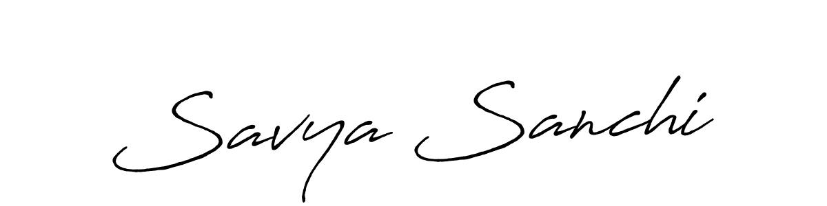 Create a beautiful signature design for name Savya Sanchi. With this signature (Antro_Vectra_Bolder) fonts, you can make a handwritten signature for free. Savya Sanchi signature style 7 images and pictures png