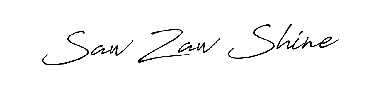 Use a signature maker to create a handwritten signature online. With this signature software, you can design (Antro_Vectra_Bolder) your own signature for name Saw Zaw Shine. Saw Zaw Shine signature style 7 images and pictures png