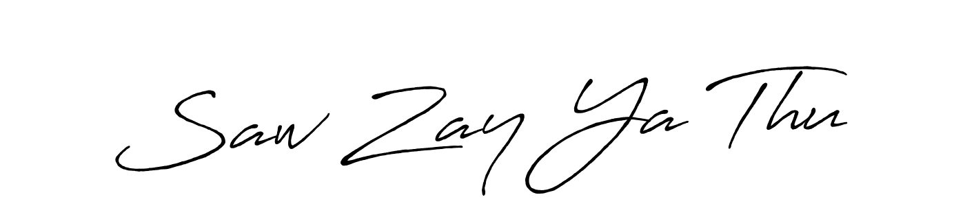 You should practise on your own different ways (Antro_Vectra_Bolder) to write your name (Saw Zay Ya Thu) in signature. don't let someone else do it for you. Saw Zay Ya Thu signature style 7 images and pictures png