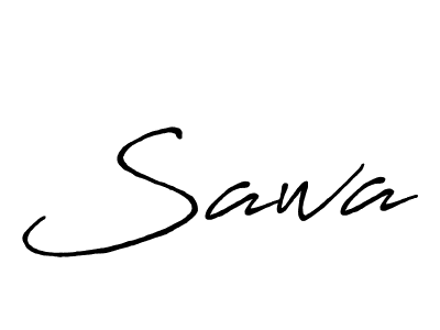 Create a beautiful signature design for name Sawa. With this signature (Antro_Vectra_Bolder) fonts, you can make a handwritten signature for free. Sawa signature style 7 images and pictures png
