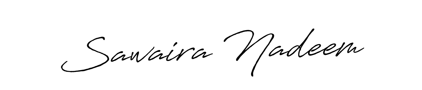 It looks lik you need a new signature style for name Sawaira Nadeem. Design unique handwritten (Antro_Vectra_Bolder) signature with our free signature maker in just a few clicks. Sawaira Nadeem signature style 7 images and pictures png