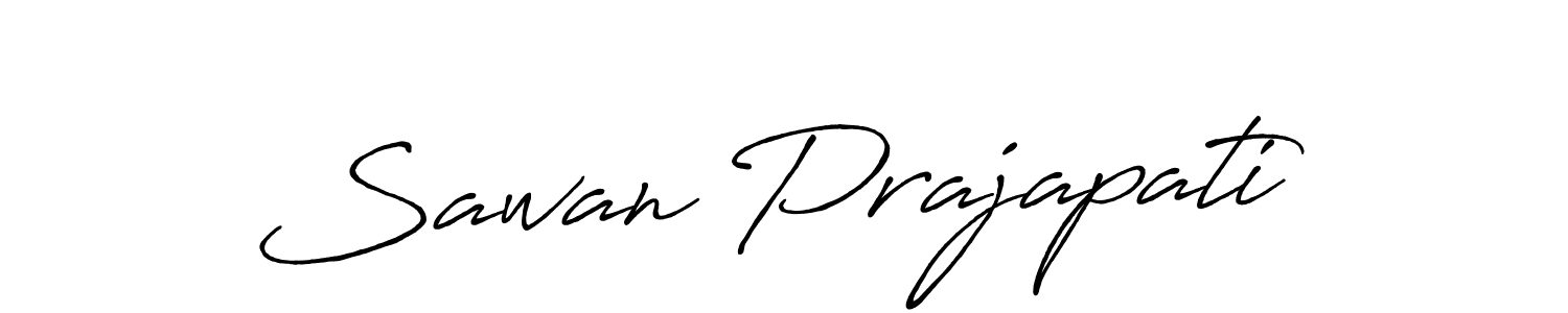 It looks lik you need a new signature style for name Sawan Prajapati. Design unique handwritten (Antro_Vectra_Bolder) signature with our free signature maker in just a few clicks. Sawan Prajapati signature style 7 images and pictures png