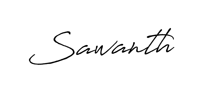 Make a beautiful signature design for name Sawanth. With this signature (Antro_Vectra_Bolder) style, you can create a handwritten signature for free. Sawanth signature style 7 images and pictures png