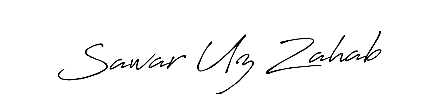 How to make Sawar Uz Zahab signature? Antro_Vectra_Bolder is a professional autograph style. Create handwritten signature for Sawar Uz Zahab name. Sawar Uz Zahab signature style 7 images and pictures png