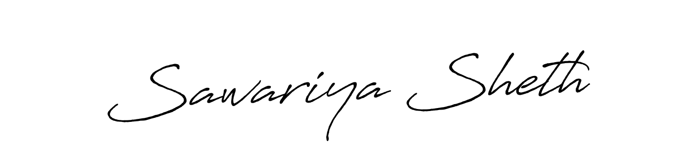 Sawariya Sheth stylish signature style. Best Handwritten Sign (Antro_Vectra_Bolder) for my name. Handwritten Signature Collection Ideas for my name Sawariya Sheth. Sawariya Sheth signature style 7 images and pictures png