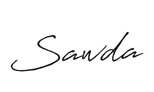 Use a signature maker to create a handwritten signature online. With this signature software, you can design (Antro_Vectra_Bolder) your own signature for name Sawda. Sawda signature style 7 images and pictures png