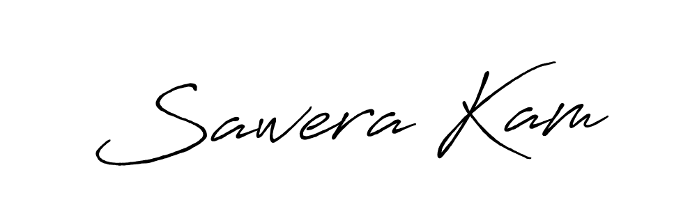 The best way (Antro_Vectra_Bolder) to make a short signature is to pick only two or three words in your name. The name Sawera Kam include a total of six letters. For converting this name. Sawera Kam signature style 7 images and pictures png