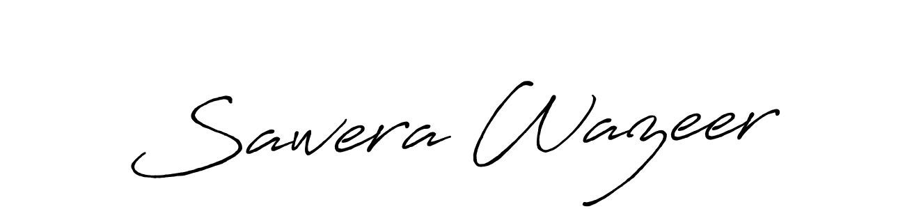 Sawera Wazeer stylish signature style. Best Handwritten Sign (Antro_Vectra_Bolder) for my name. Handwritten Signature Collection Ideas for my name Sawera Wazeer. Sawera Wazeer signature style 7 images and pictures png