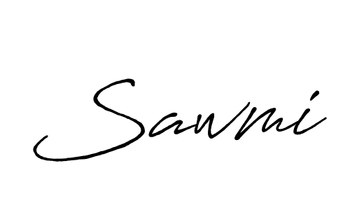 How to make Sawmi name signature. Use Antro_Vectra_Bolder style for creating short signs online. This is the latest handwritten sign. Sawmi signature style 7 images and pictures png