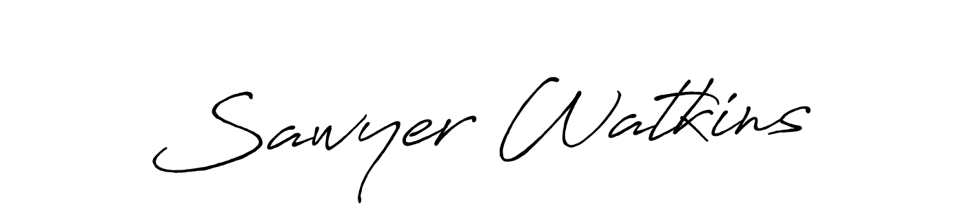 Create a beautiful signature design for name Sawyer Watkins. With this signature (Antro_Vectra_Bolder) fonts, you can make a handwritten signature for free. Sawyer Watkins signature style 7 images and pictures png