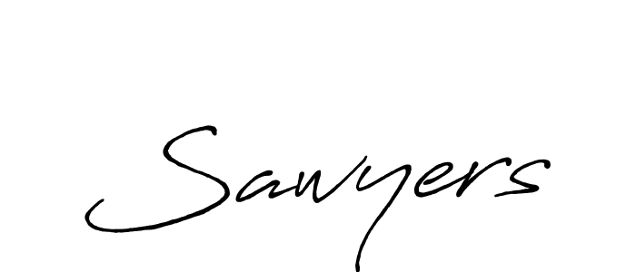 Create a beautiful signature design for name Sawyers. With this signature (Antro_Vectra_Bolder) fonts, you can make a handwritten signature for free. Sawyers signature style 7 images and pictures png