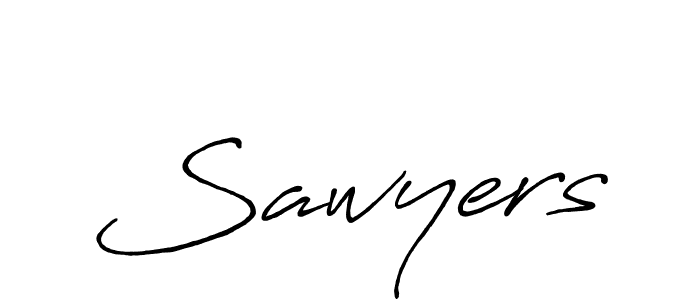 Create a beautiful signature design for name Sawyers. With this signature (Antro_Vectra_Bolder) fonts, you can make a handwritten signature for free. Sawyers signature style 7 images and pictures png